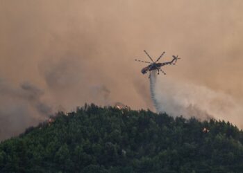 Λήψη από τη φωτιά στα Κρέστενα, στην Ηλεία, 24 Ιουλίου 2022 (φωτ.: Ilialive.gr / Γιάννης Σπυρούνης / EUROKINISSI)