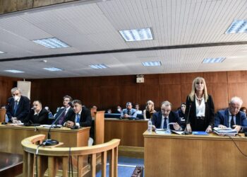 Δίκη στο Ειδικό Δικαστήριο με κατηγορούμενους τον πρώην αναπληρωτή υπουργό Δικαιοσύνης της κυβέρνησης ΣΥΡΙΖΑ - ΑΝΕΛ Δημήτρη Παπαγγελόπουλο και την πρώην επικεφαλής της εισαγγελίας Διαφθοράς Ελένη Τουλουπάκη, Δευτέρα 19 Σεπτεμβρίου 2022. (Φωτ.: Eurokinissi/Τατιάνα Μπόλαρη)