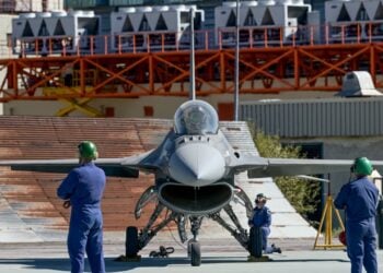 Το ένα από τα δύο πρώτα αεροσκάφη F-16 Viper που παρέλαβε η χώρα μας (φωτ.: Μιχάλης Καραγιάννης / EUROKINISSI)