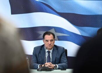 Ο Άδωνις Γεωργιάδης στη συνέντευξη Τύπου για το «Καλάθι του νοικοκυριού», Τετάρτη 14 Δεκεμβρίου 2022 (Φωτ.:Eurokinissi/Μιχάλης Καραγιάννης)