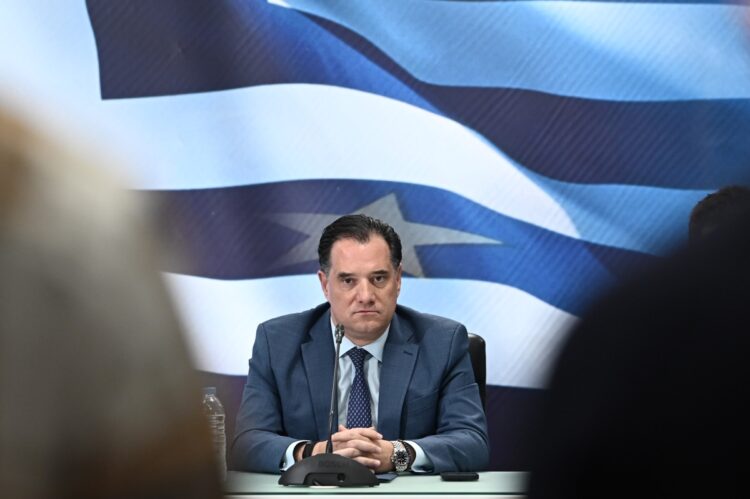 Ο Άδωνις Γεωργιάδης στη συνέντευξη Τύπου για το «Καλάθι του νοικοκυριού», Τετάρτη 14 Δεκεμβρίου 2022 (Φωτ.:Eurokinissi/Μιχάλης Καραγιάννης)