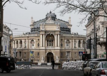 Άποψη της Εθνικής Ακαδημίας Θεάτρου  Όπερας και Μπαλέτου της Οδησσού (φωτ. αρχείου: EPA/Nuno Veiga)