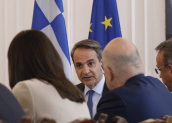 Στιγμιότυπο από τη σημερινή συνεδρίαση του Υπουργικού Συμβουλίου
(φωτ.: Γιώργος Κονταρίνης/EUROKINISSI)