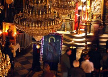 Εικόνα του Νυμφίου στην Παναγία Ναυπλίου (φωτ.: EUROKINISSI / Ευάγγελος Μπουγιώτης)