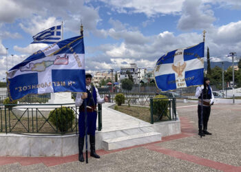 Πόντος και Κρήτη στο Ηρώο στη Μεταμόρφωση Αττικής (φωτ.: Facebook / Δήμος Μεταμόρφωσης)