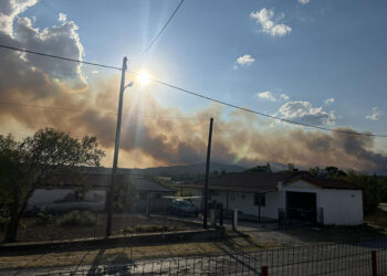 Αναζωπύρωση στη Λευκίμμη Σουφλίου (φωτ.: Facebook / Προβατώνας Έβρου)