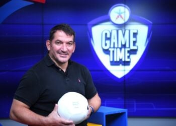 Ο Πύρρος Δήμας καλεσμένος στην εκπομπή ΟΠΑΠ Game Time (Πηγή φωτ.: ΟΠΑΠ)