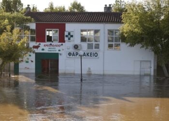 Εκτεταμένες καταστροφές προκάλεσε η κακοκαιρία «Daniel» στη Γιάννουλη της Λάρισας (φωτ.: EUROKINISSI/Γιώργος Κονταρίνης)