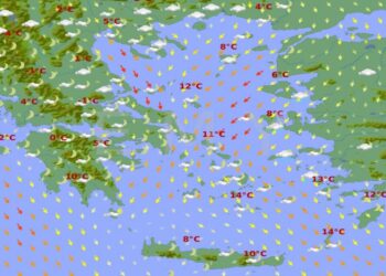 Πηγή χάρτη κακοκαιρίας: ΕΜΥ