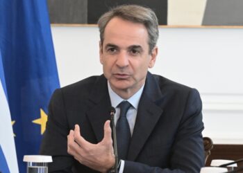 Ο πρωθυπουργός Κυριάκος Μητσοτάκης μιλά σε συνεδρίαση του υπουργικού συμβουλίου (φωτ. αρχείου: Eurokinissi/Τατιάνα Μπόλαρη)