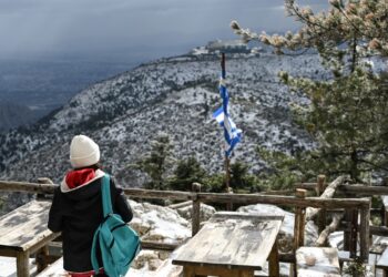 Χιονισμένη για μία ακόμη φορά η Πάρνηθα (φωτ.: EUROKINISSI/Μιχάλης Καραγιάννης)