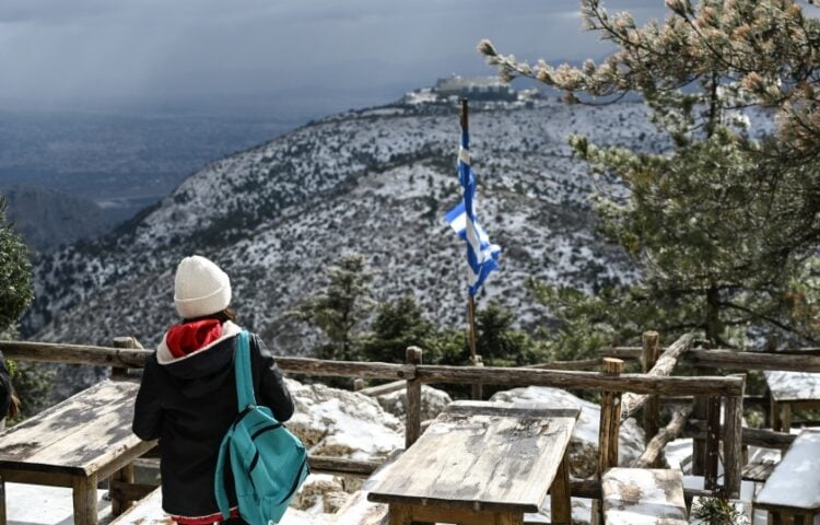 Χιονισμένη για μία ακόμη φορά η Πάρνηθα (φωτ.: EUROKINISSI/Μιχάλης Καραγιάννης)