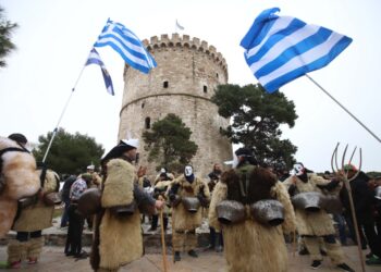 Χαρακτηριστικό στιγμιότυπο από το 5ο Ευρωπαϊκό Φεστιβάλ Κωδωνοφορίας, το 2019 (φωτ.: ΜΟΤΙΟΝΤΕΑΜ/Γιώργος Κωνσταντινίδης)