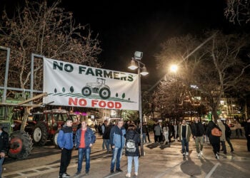 Κινητοποίηση αγροτών στο κέντρο της Λάρισας (φωτ.: EUROKINISSI)