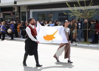 Στιγμιότυπο από την παρέλαση στο Πολύκαστρο Κιλκίς για την 25η Μαρτίου (φωτ.: Σύλλογος Ποντίων Πολυκάστρου & Περιχώρων «Οι Ακρίτες»)