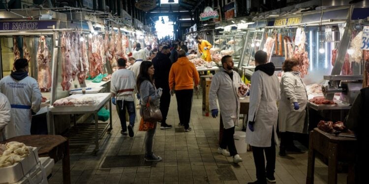 Φωτ. αρχείου από τη Βαρβάκειο αγορά (Eurokinissi/Γιώργος Κονταρίνης)