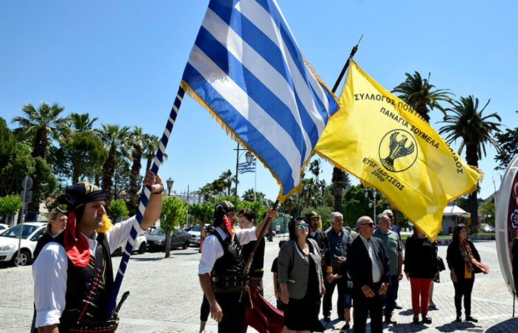 Στιγμιότυπο από την εκδήλωση μνήμης για τη Γενοκτονία των Ποντίων, στο Ναύπλιο το 2020 (φωτ.: EUROKINISSI / Βασίλης Παπαδόπουλος)