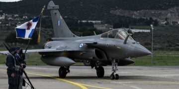 Αεροσκάφος Rafale στην 114 Πτέρυγα Μάχης στην Τανάγρα (φωτ.: EUROKINISSI/Μιχάλης Καραγιάννης)