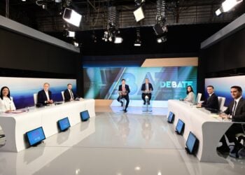 Debate των υποψηφίων για την εκλογή του νέου προέδρου του ΠΑΣΟΚ - Κινήματος Αλλαγής, στην ΕΡΤ (φωτ.: Eurokinissi/Μιχάλης Καραγιάννης)