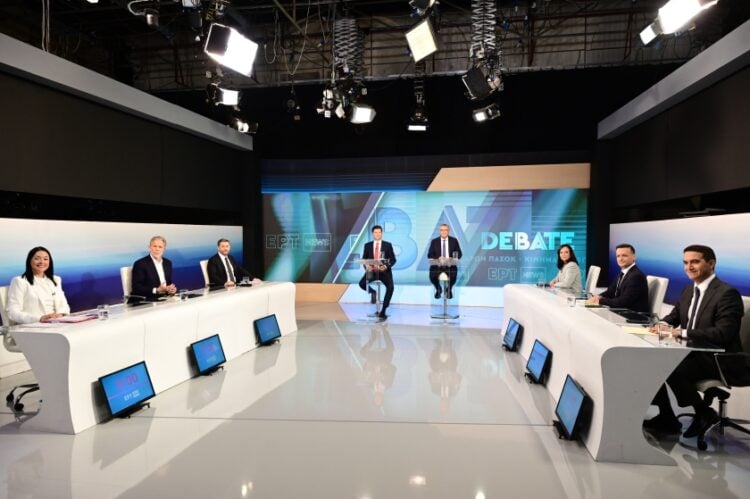 Debate των υποψηφίων για την εκλογή του νέου προέδρου του ΠΑΣΟΚ - Κινήματος Αλλαγής, στην ΕΡΤ (φωτ.: Eurokinissi/Μιχάλης Καραγιάννης)