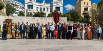 Μετά την κατάθεση στεφάνων (φωτ.: Δήμος Καβάλας)