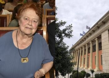 Αριστερά η Αλίκη Παλαιολόγου-Χαλδέζου και δεξιά η Εστία Νέας Σμύρνης (φωτ.: facebook/Εστία Νέας Σμύρνης)