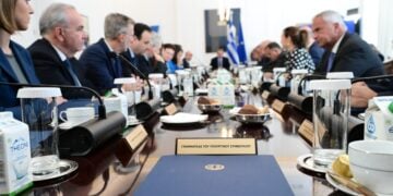 Στιγμιότυπο από το προηγούμενο υπουργικό συμβούλιο (φωτ.: EUROKINISSI/Τατιάνα Μπόλαρη)