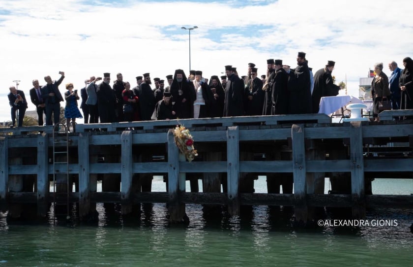 Στιγμιότυπο από το τρισάγιο στην προκυμαία της Μελβούρνης (φωτ.: Αρχιεπισκοπή Αυστραλίας/Αλεξάνδρα Γκιόνη)