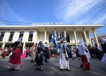 Στιγμιότυπο από την παρέλαση (φωτ.: Γραφείο Τύπου ΠΑΣΟΚ)