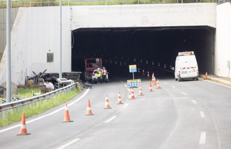 Η σήραγγα της Κατερίνης στη διάρκεια εργασιών τον περασμένο Μάιο (φωτ.: ΑΠΕ-ΜΠΕ / Νίκος Αρβανιτίδης)