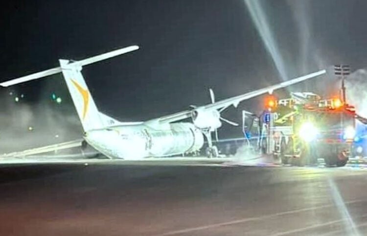 Το καναδικής κατασκευής Dash 8-400 στον αεροδρόμιο του Χάλιφαξ (πηγή: X)