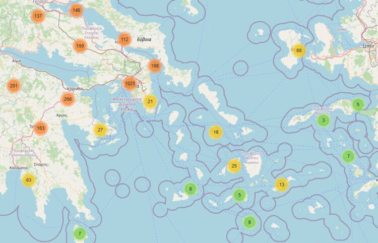 Τμήμα από το χάρτη του MySafetyPlan