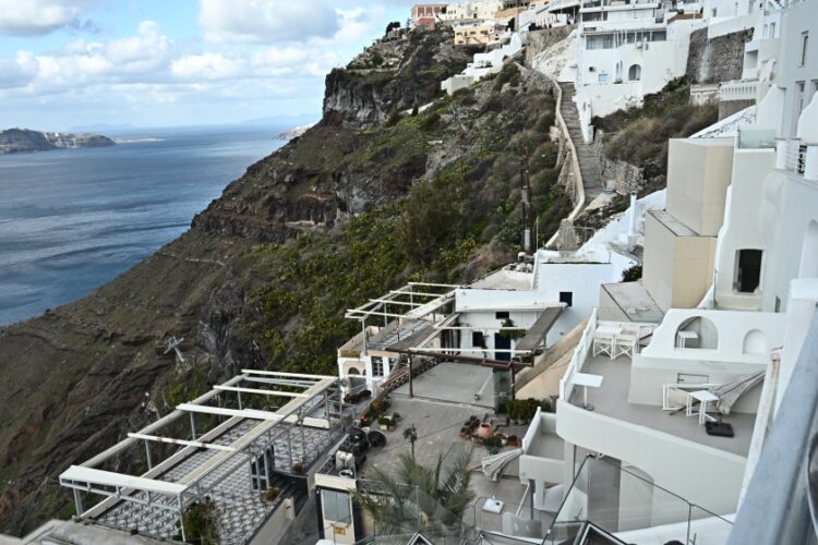 Στιγμιότυπο από την Σαντορίνη, Παρασκευή 7 Φεβρουαρίου 2025 (φωτ.: EUROKINISSI / Κώστας Τζούμας)