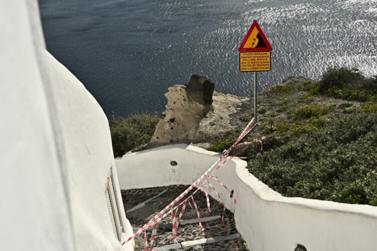 Στιγμιότυπο από την Σαντορίνη, Τετάρτη 5 Φεβρουαρίου 2025. (Φωτ.: Eurokinissi/Κώστας Τζούμας)